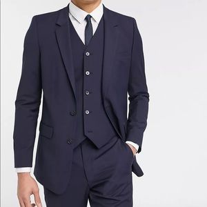 ASOS DESIGN slim suit jacket in navy